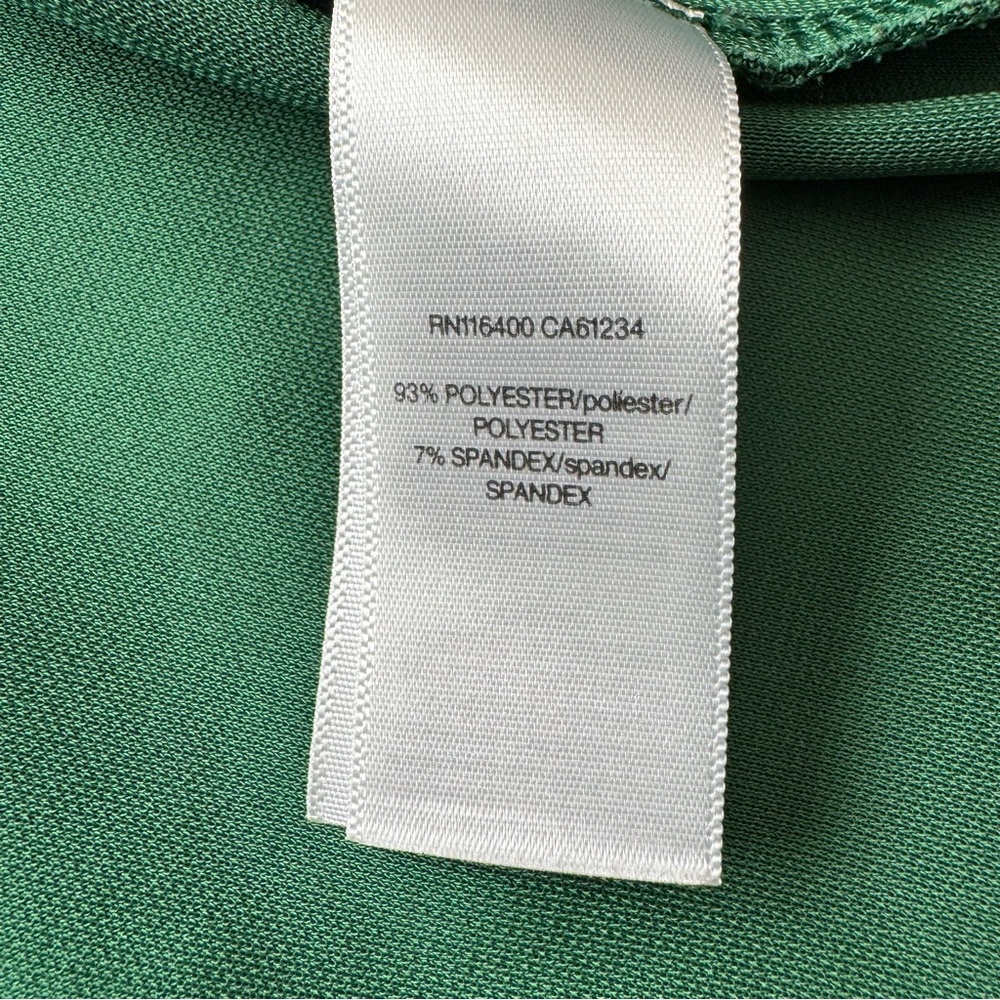 Lark & Ro Emerald Green Jersey Fabric Long Sleeve Wrap Tie Dress Size M - Picture 11 of 15